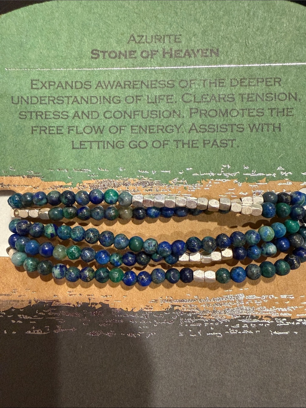 NWT- Scout Azurite Stone of Heaven Beaded Necklace/Wrap Bracelet - Picture 3 of 4